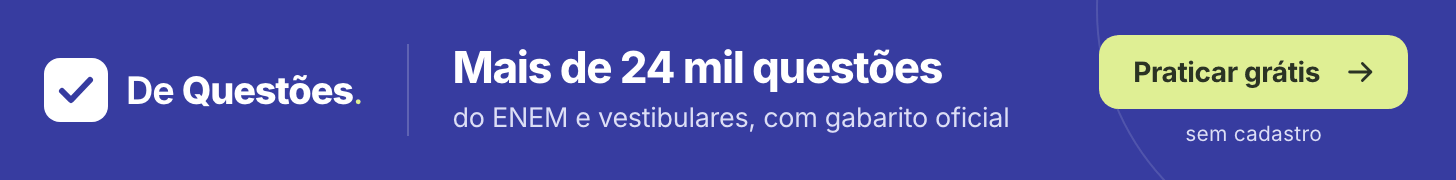 De Questões: mais de 24 mil questões do ENEM e vestibulares, com gabarito oficial. Praticar grátis, sem cadastro.